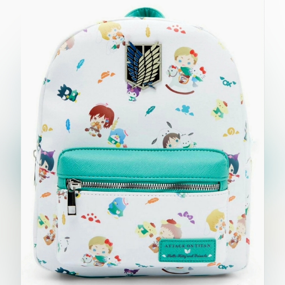 Loungefly ATTACK ON TITAN X HELLO KITTY and FRIENDS Backpack NEW